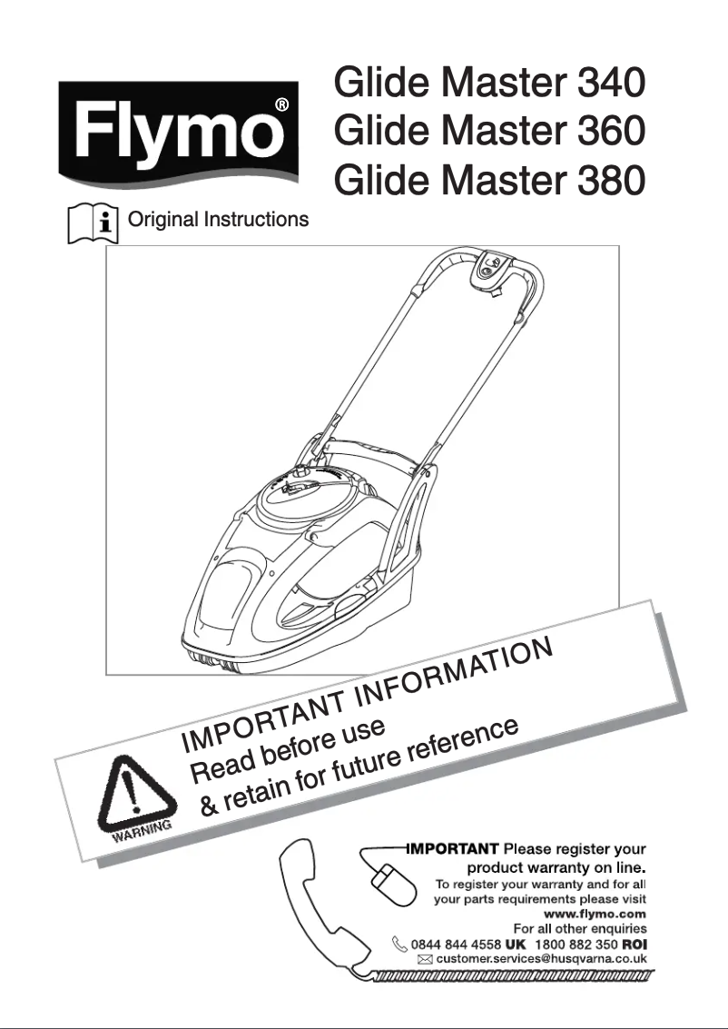 Página 1 del manual Manual de usuario Flymo Glide Master 380