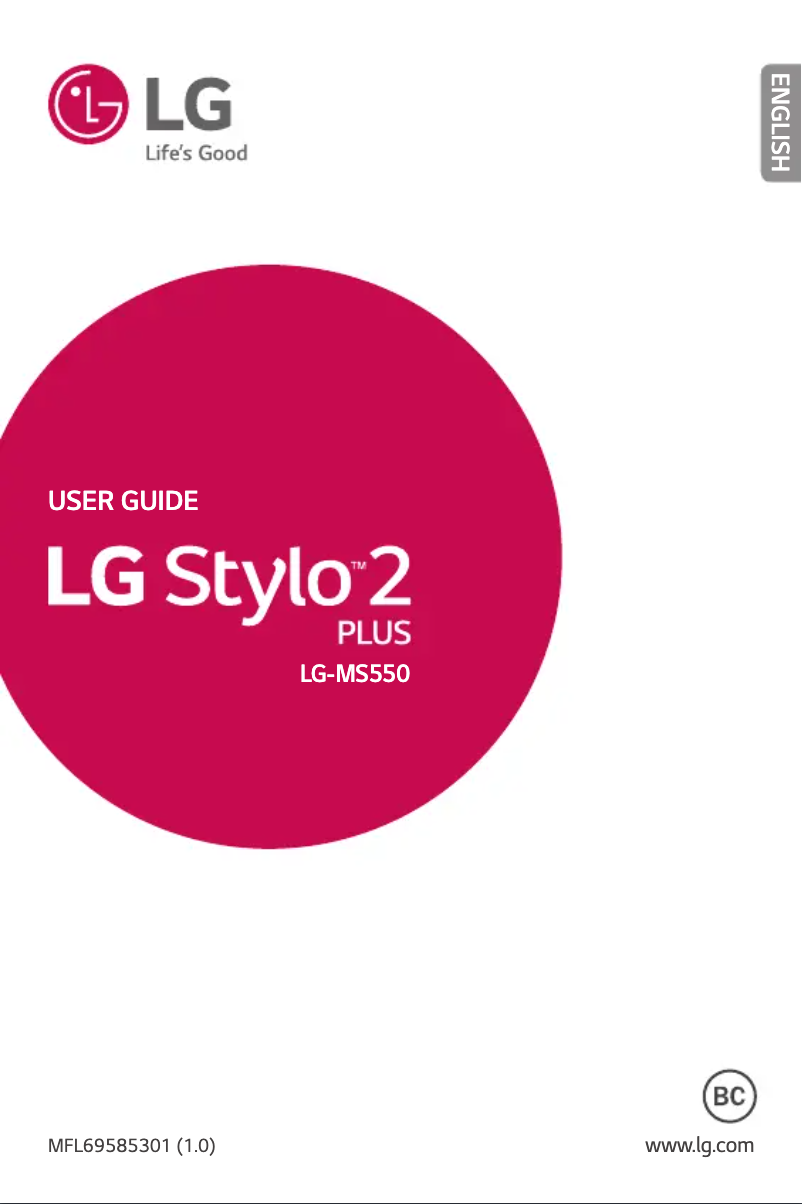 Page n°1 - Manuel utilisateur LG Stylo 2 Plus