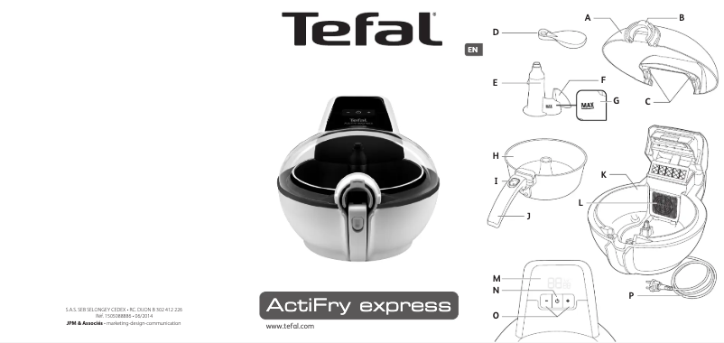 Image de la première page du manuel de l'appareil Actifry Expess XL