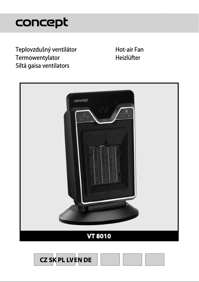 Page n°1 - Manuel utilisateur Concept VT-8010