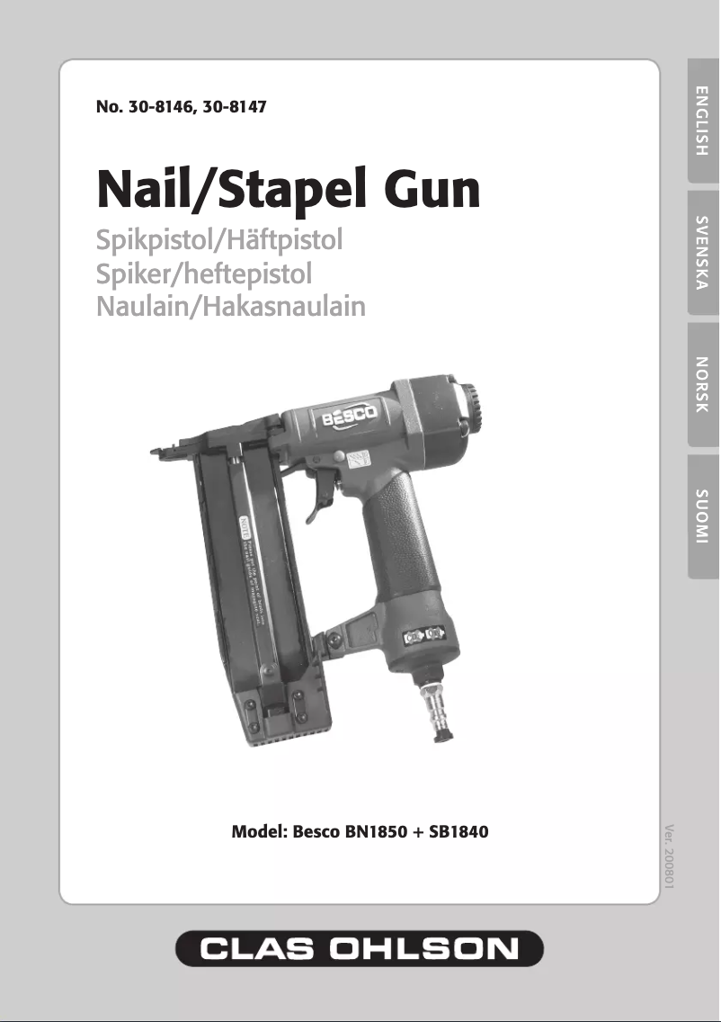 Image de la première page du manuel de l'appareil SB1840