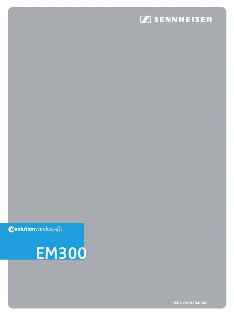 Image de la première page du manuel de l'appareil EM 300 G3-E-EU