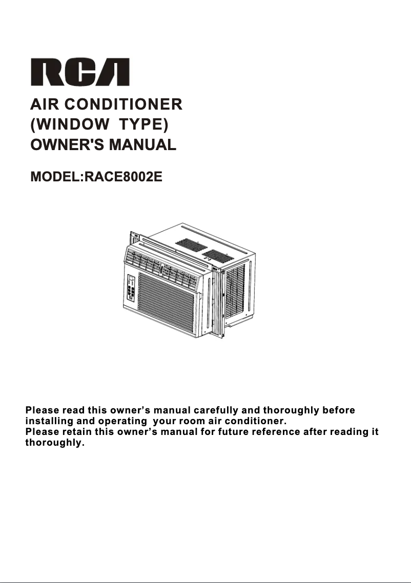 Page 1 de la notice Manuel utilisateur RCA RACE8002E