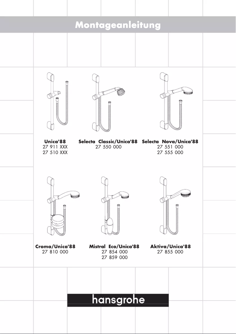 Page n°1 - Manuel utilisateur Hansgrohe Mistal Eco