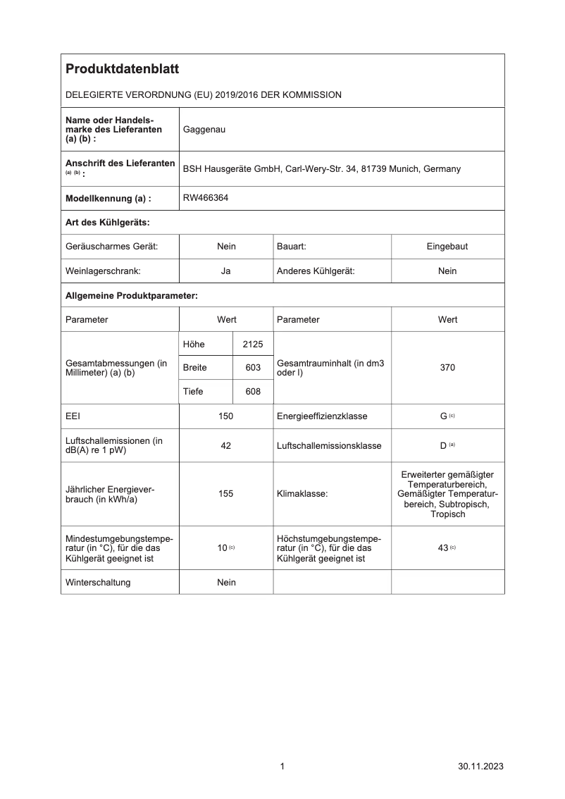 Image de la première page du manuel de l'appareil RW466364