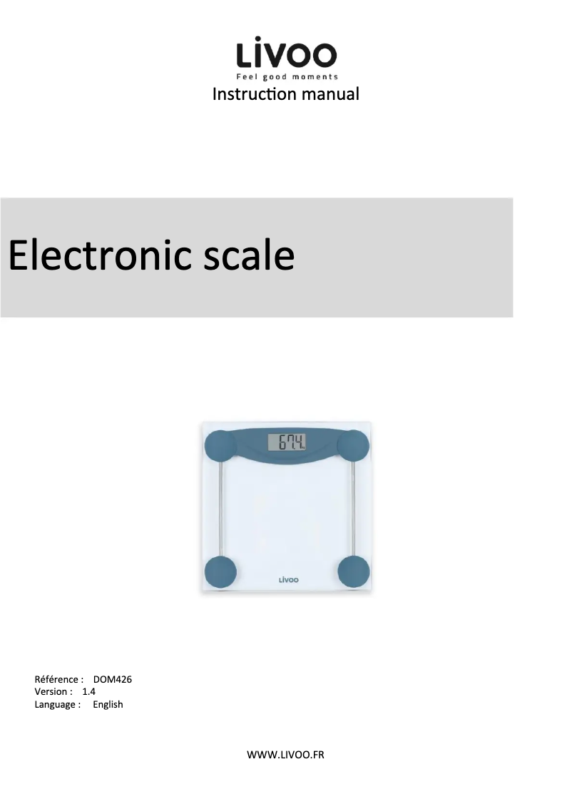 Página 1 del manual Manual de usuario Livoo DOM426