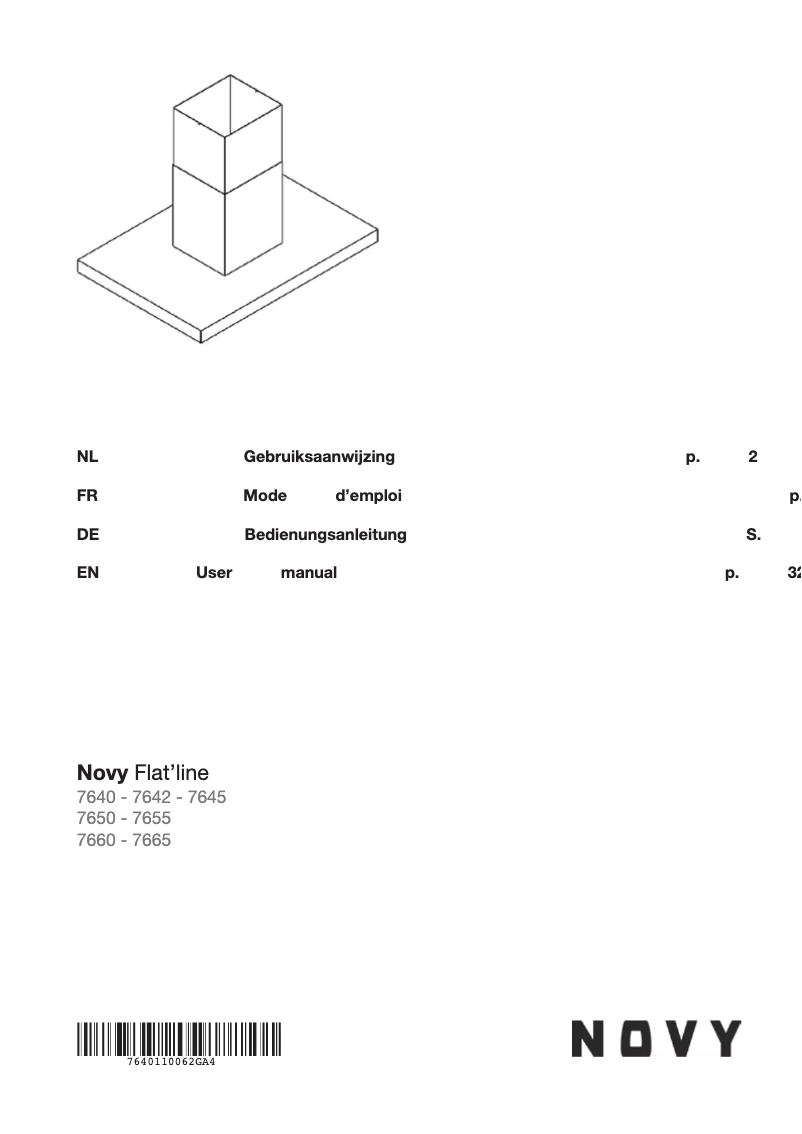 Página 1 del manual Manual de usuario Novy Flat'line 7642