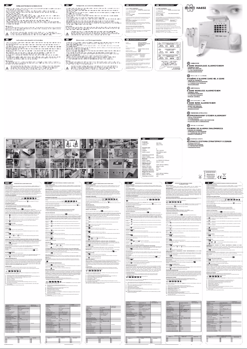 Image de la première page du manuel de l'appareil HA65S