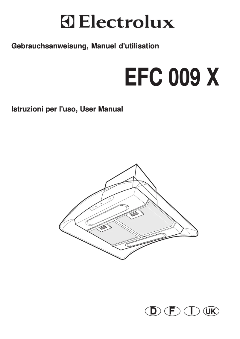 Page n°1 - Manuel utilisateur Electrolux EFC009X