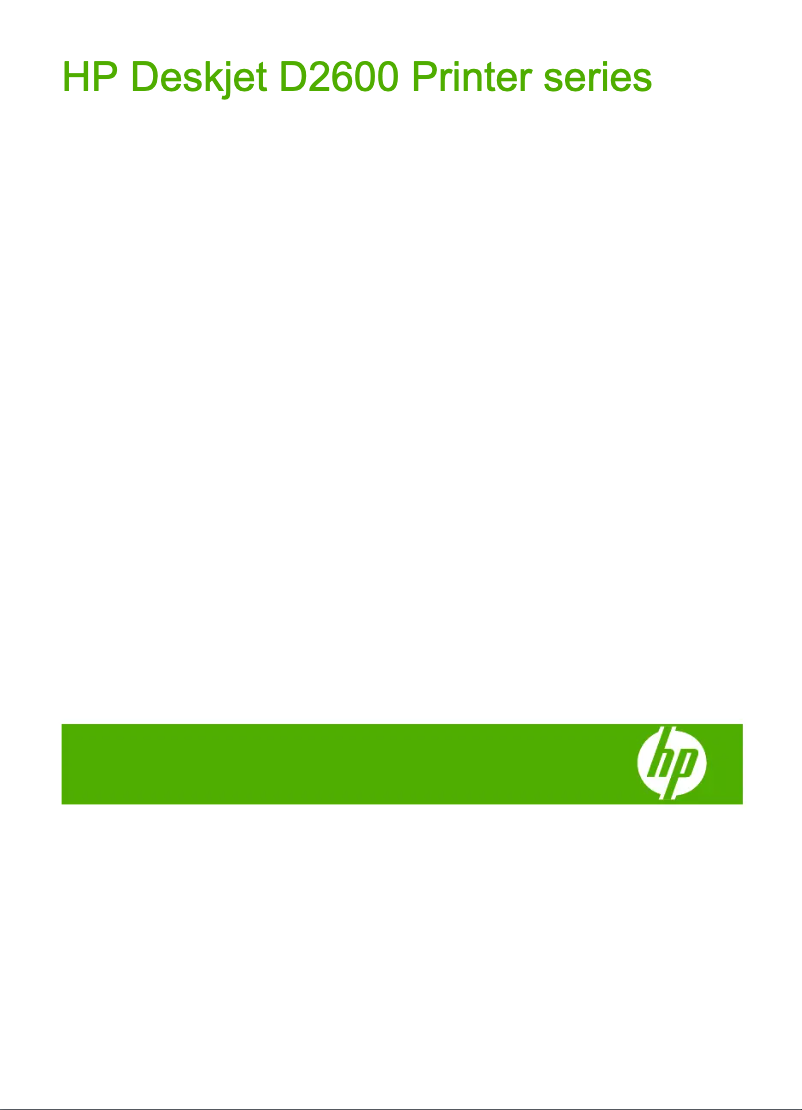 Page 1 de la notice Manuel utilisateur HP Deskjet D2660