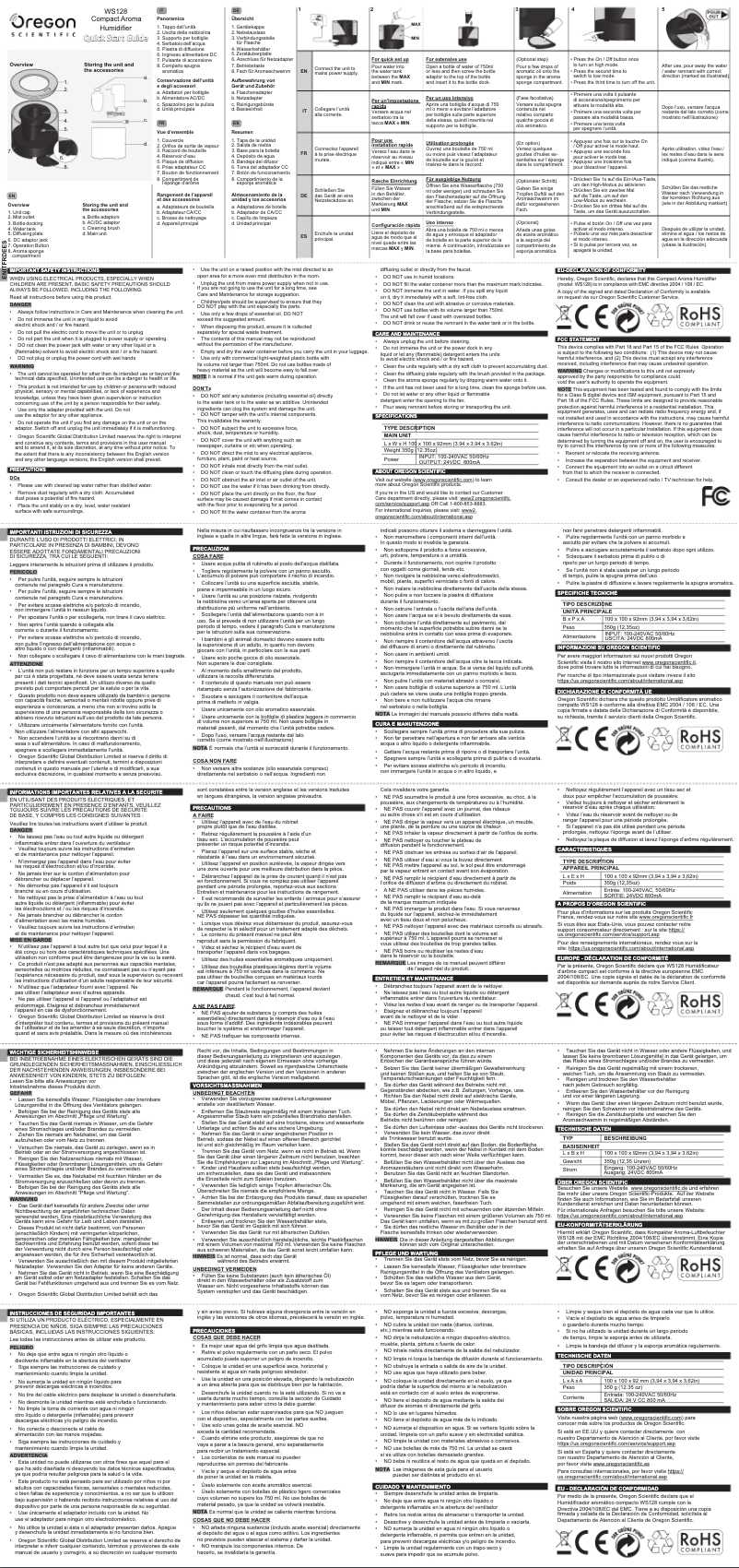 Page n°1 - Manuel utilisateur Oregon Scientific WS128