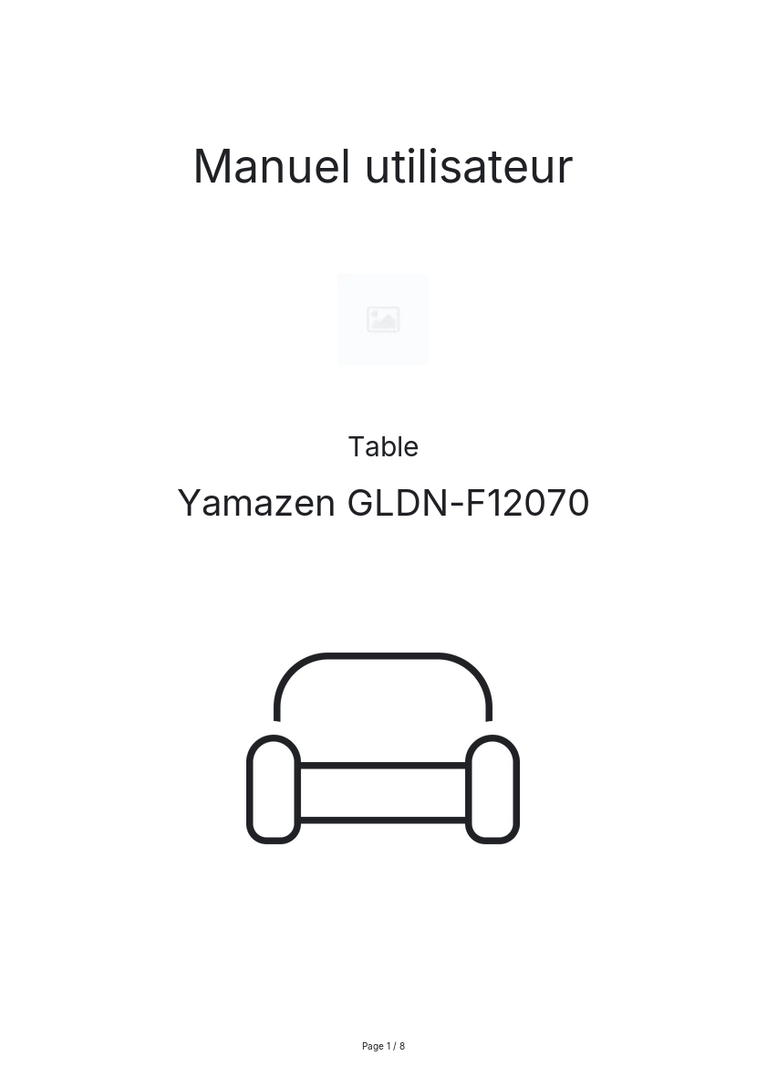 Page n°1 - Manuel utilisateur Yamazen GLDN-F12070