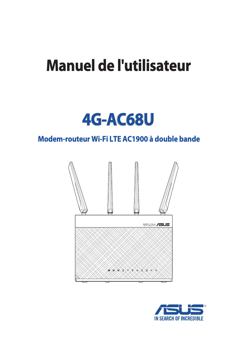 Image de la première page du manuel de l'appareil 4G-AC68U
