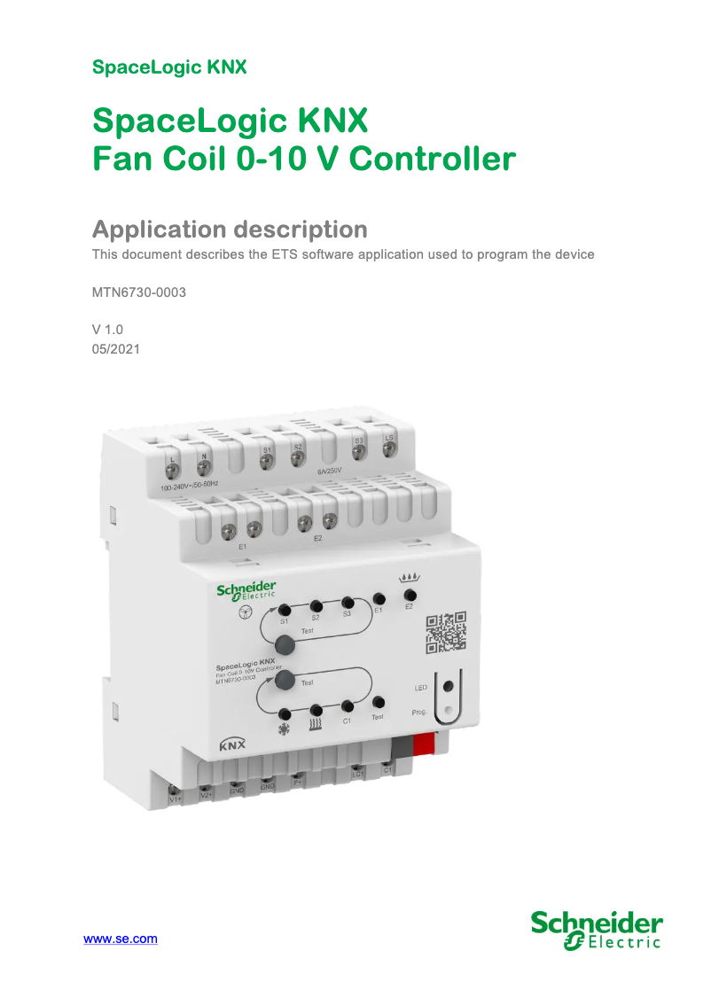 Page 1 de la notice Manuel utilisateur Schneider MTN6730-0003
