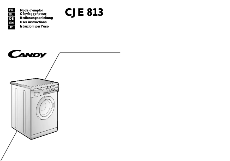 Page n°1 - Manuel utilisateur Candy LB CJE 813