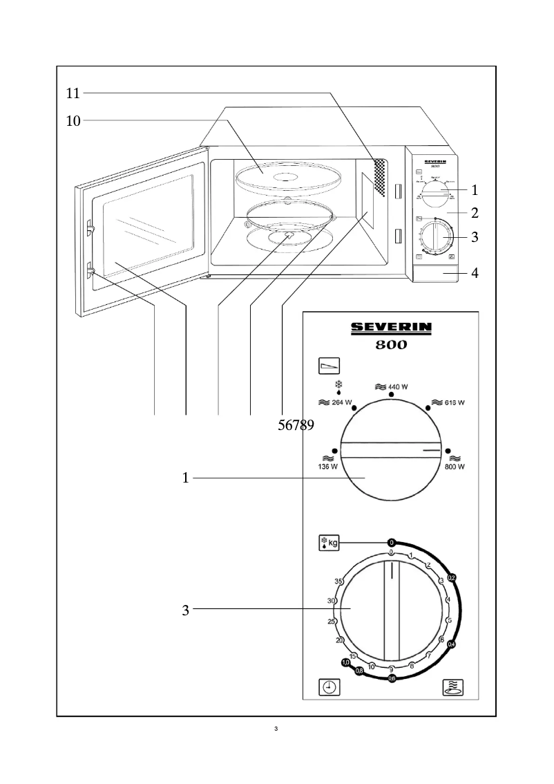 Page n°1 - Manuel utilisateur Severin MW 7839