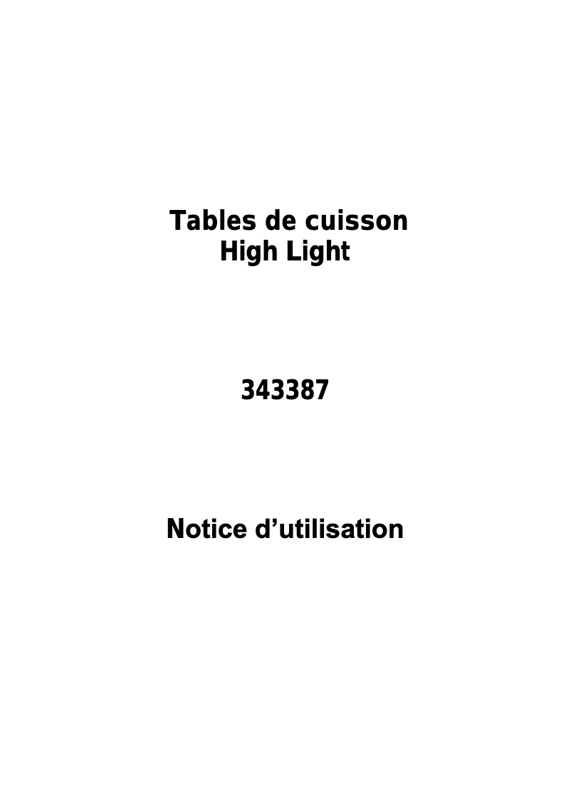 Page n°1 - Manuel utilisateur Brico Dépôt 343387