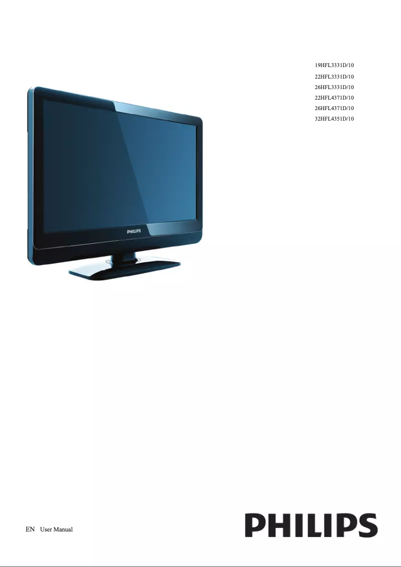 Image de la première page du manuel de l'appareil 26HFL3331D