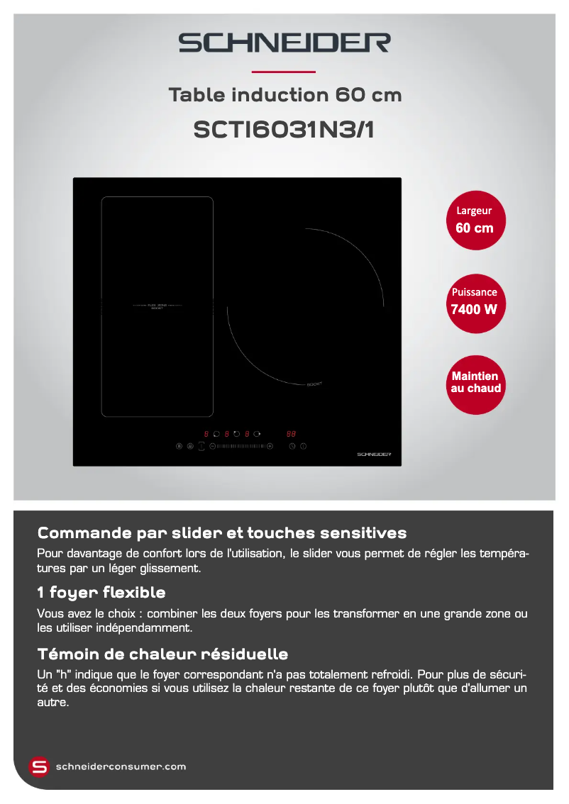 Page 1 de la notice Fiche technique Schneider SCTI6031N3/1