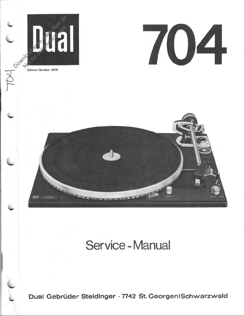 Image de la première page du manuel de l'appareil 704