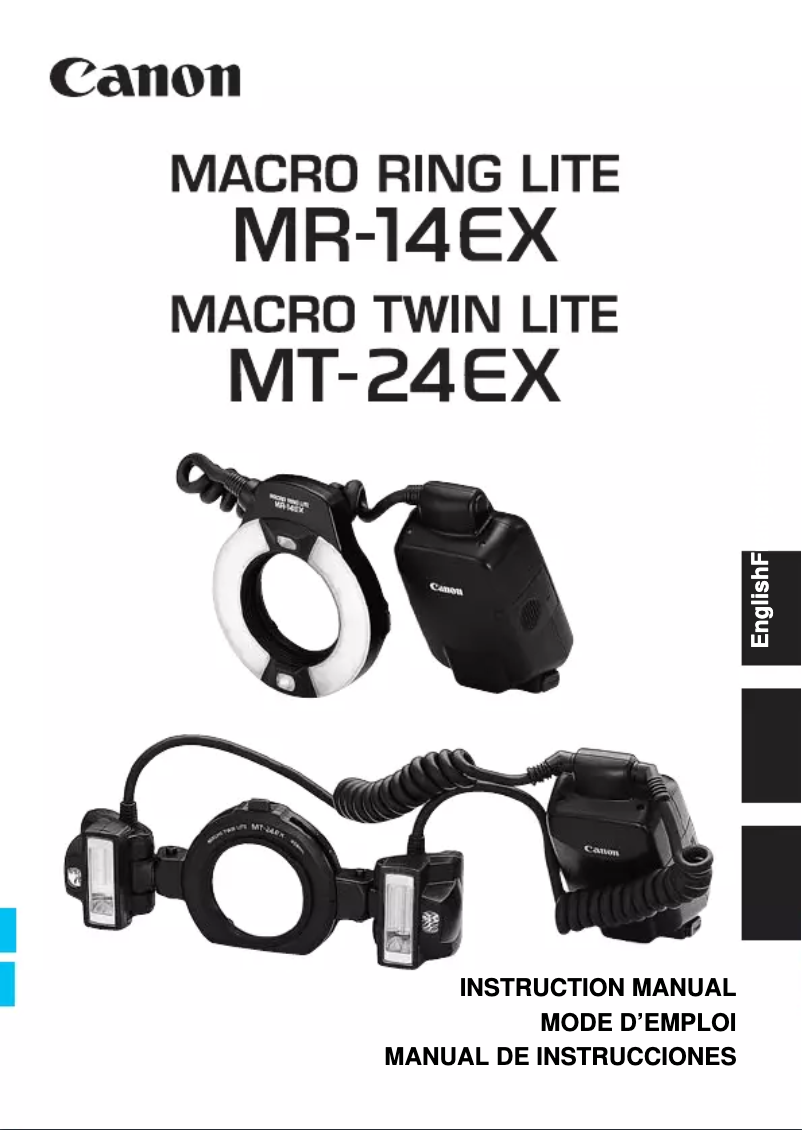 Page n°1 - Manuel utilisateur Canon Macro Ring Lite MR-14EX