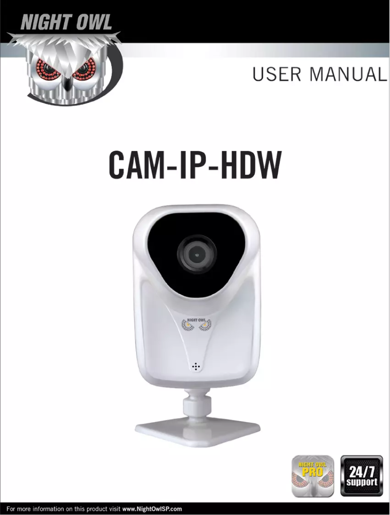 Page n°1 - Manuel utilisateur Night Owl CAM-IP-HDW