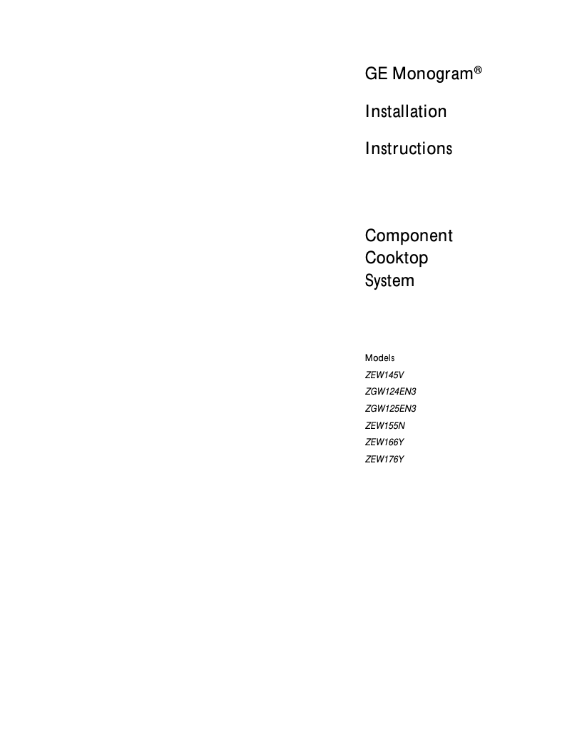 Imagen de la primera página del manual del dispositivo ZGW124ENSS