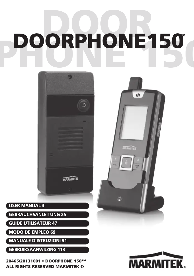 Page 1 de la notice Manuel utilisateur Marmitek DoorGuard 150