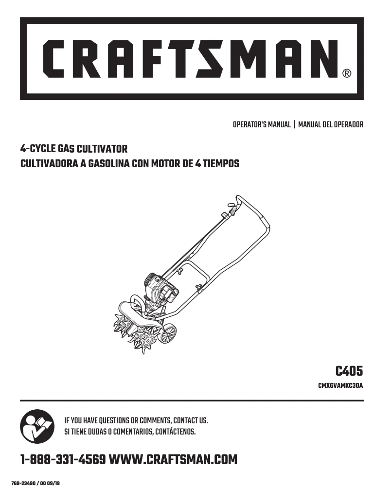 Page 1 de la notice Manuel utilisateur Craftsman CMXGVAMKC30A