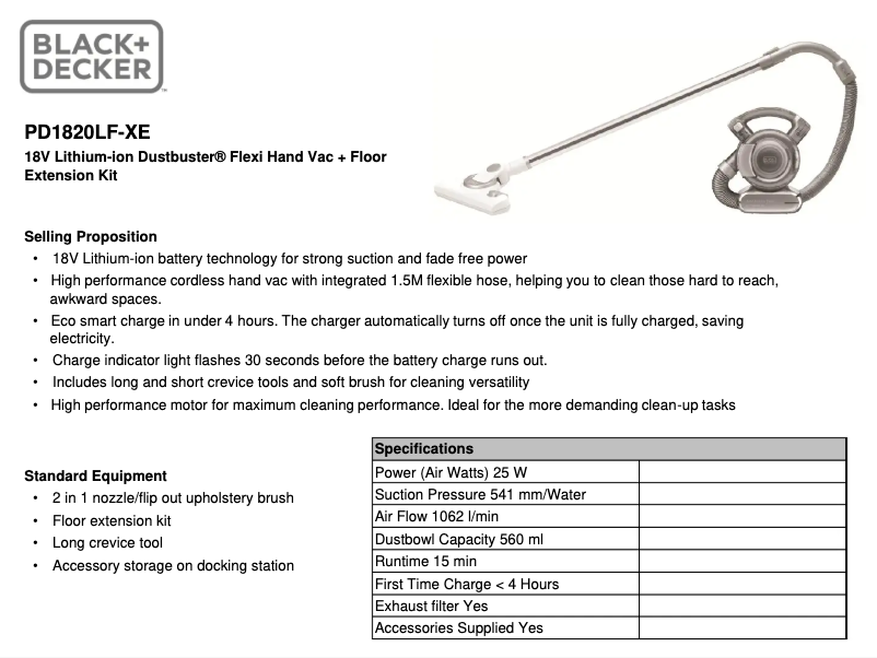 Image de la première page du manuel de l'appareil PD1820LF
