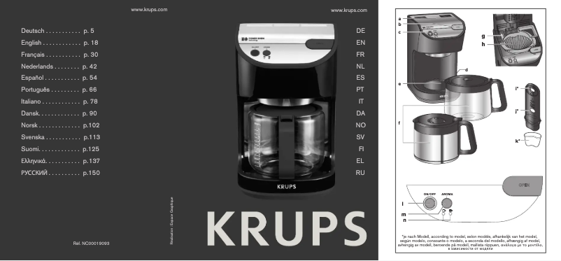 Image de la première page du manuel de l'appareil KM5005