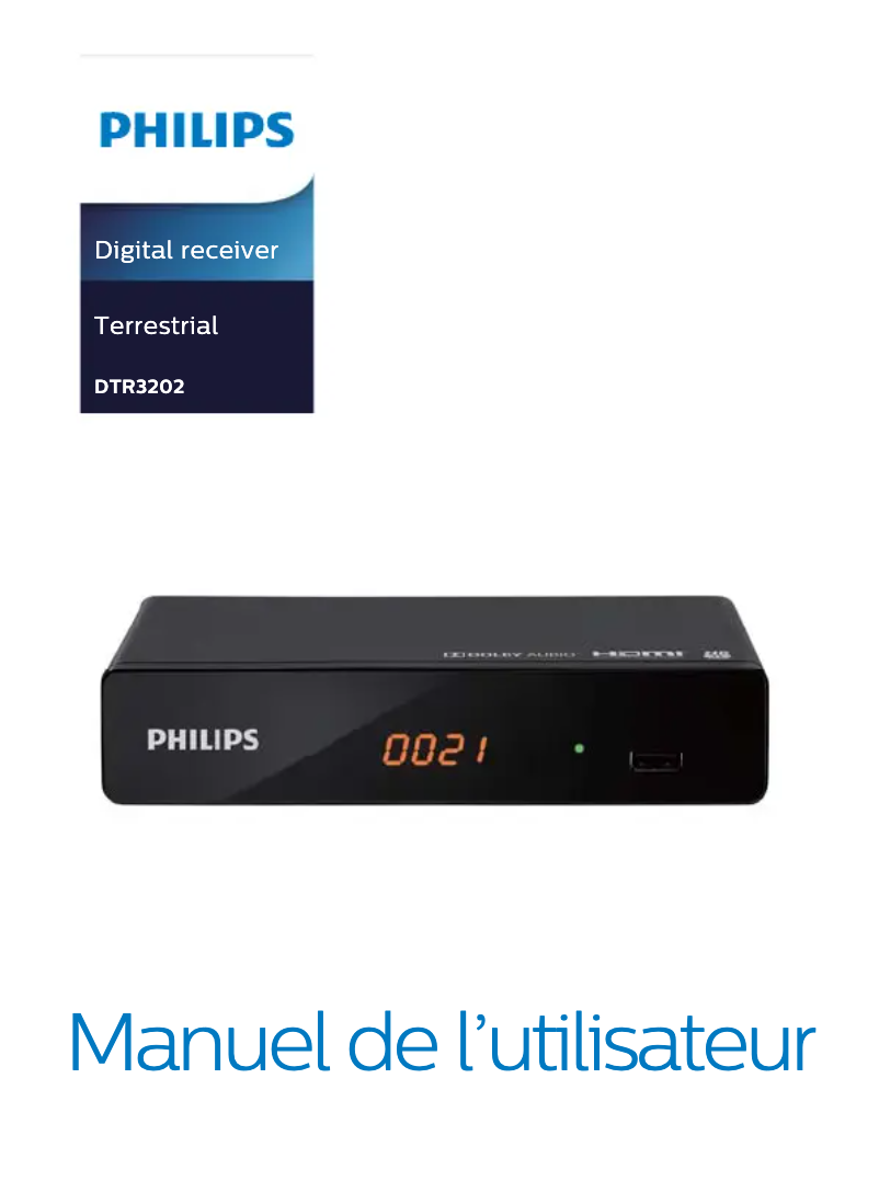 Page 1 of the manual User Manual Philips DTR3202