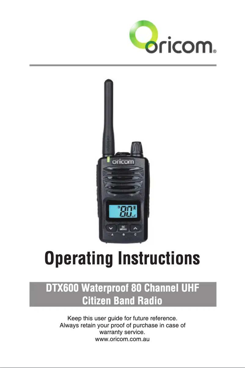 Image de la première page du manuel de l'appareil DTX600