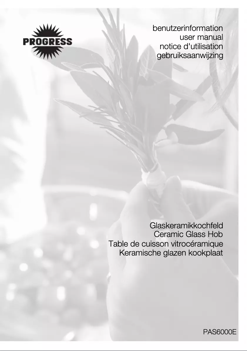 Image de la première page du manuel de l'appareil PAS6000E
