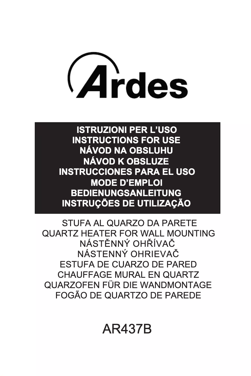 Image de la première page du manuel de l'appareil AR437B