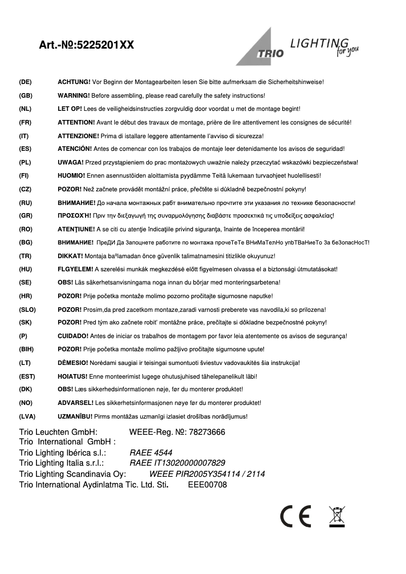 Image de la première page du manuel de l'appareil Vario 522520187