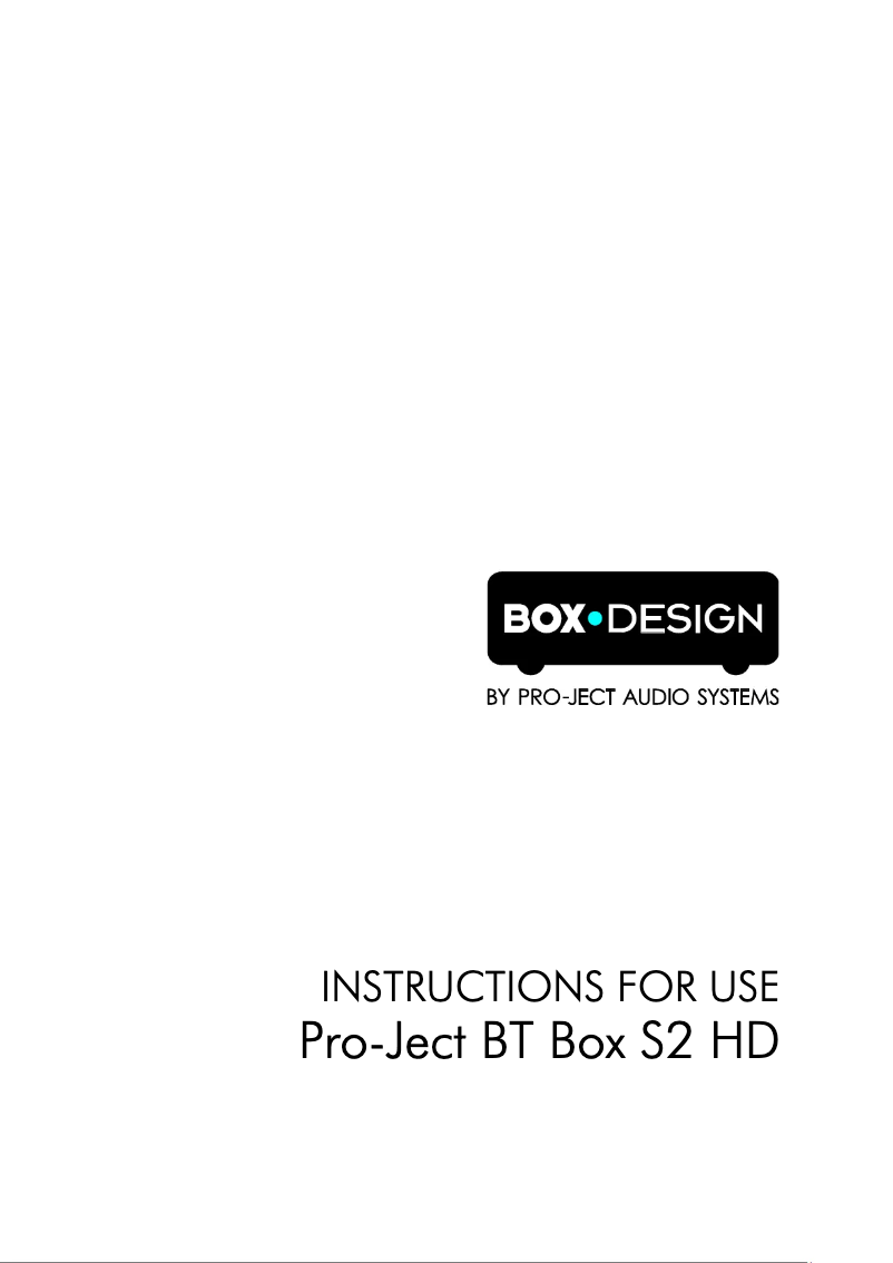 Image de la première page du manuel de l'appareil BT Box S2 HD