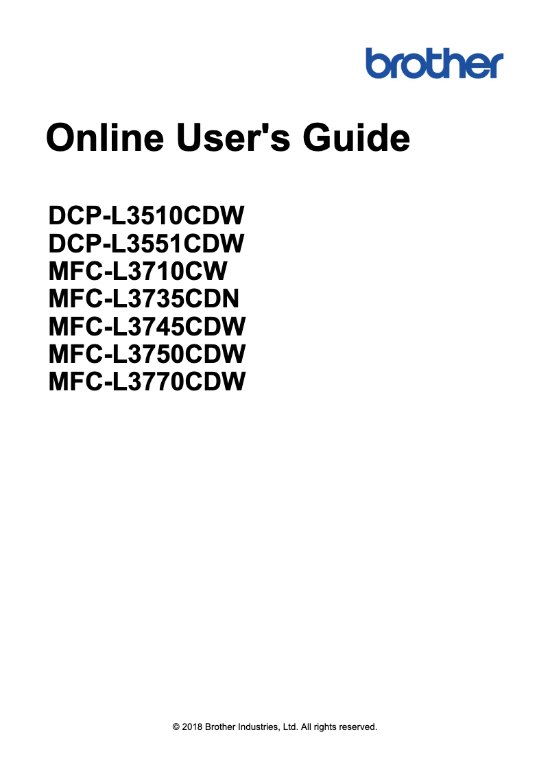 Image de la première page du manuel de l'appareil MFC-L3745CDW