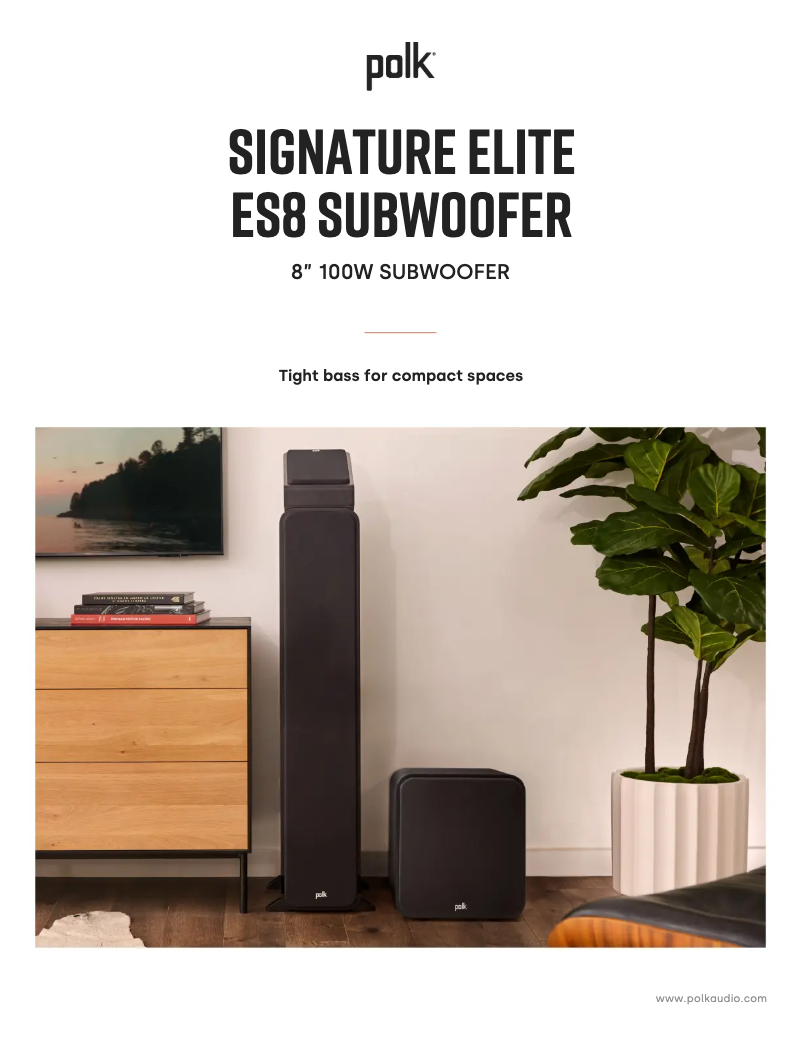 Página 1 del manual Ficha técnica Denon Signature Elite Subwoofer ES8