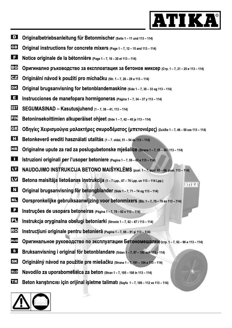 Image de la première page du manuel de l'appareil Patriot 250