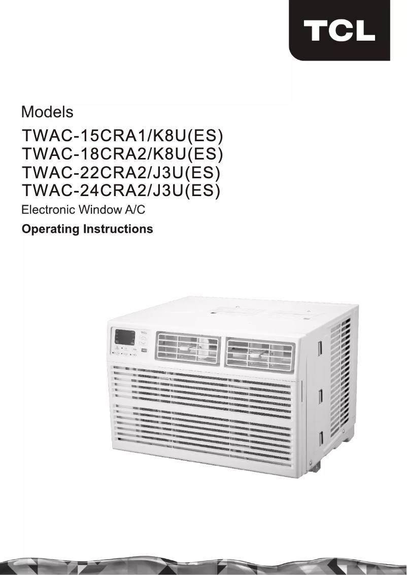 Page 1 de la notice Manuel utilisateur TCL TWAC-24CRA2/J3U