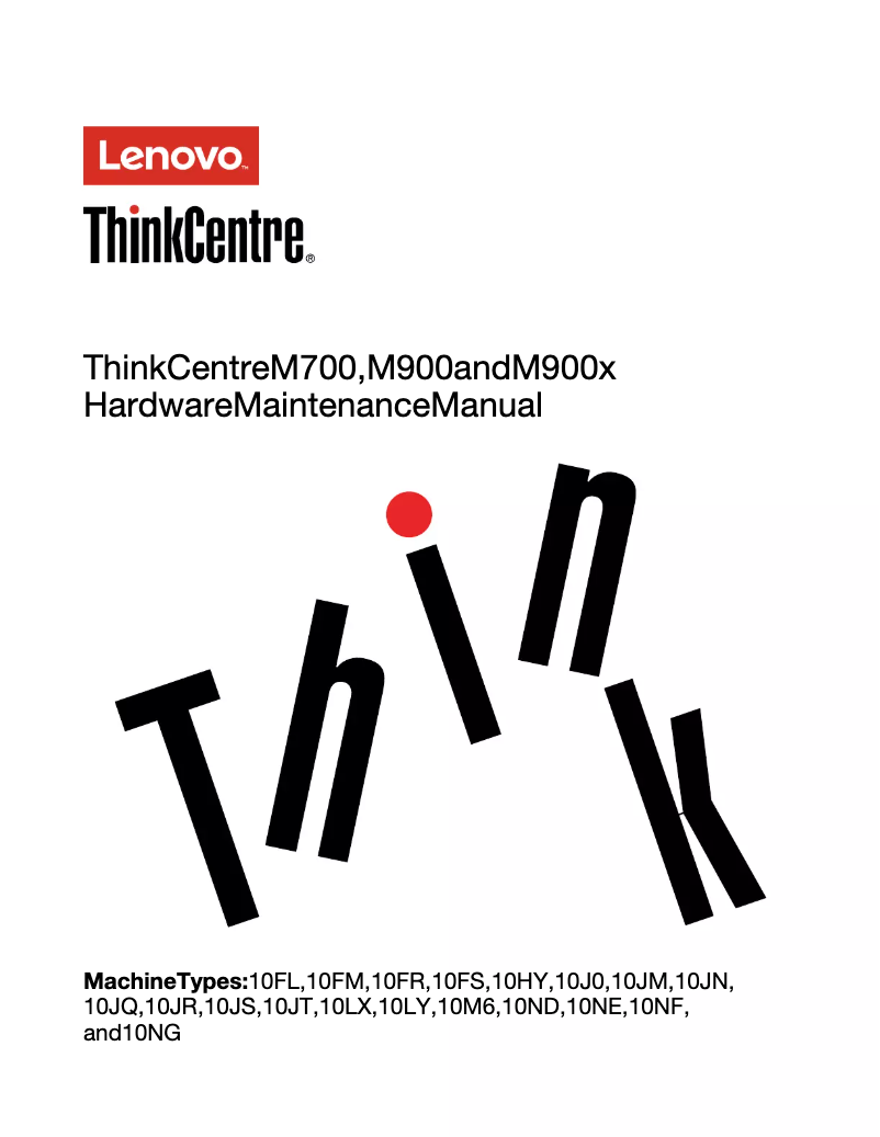 Page 1 de la notice Manuel utilisateur Lenovo ThinkCentre M700