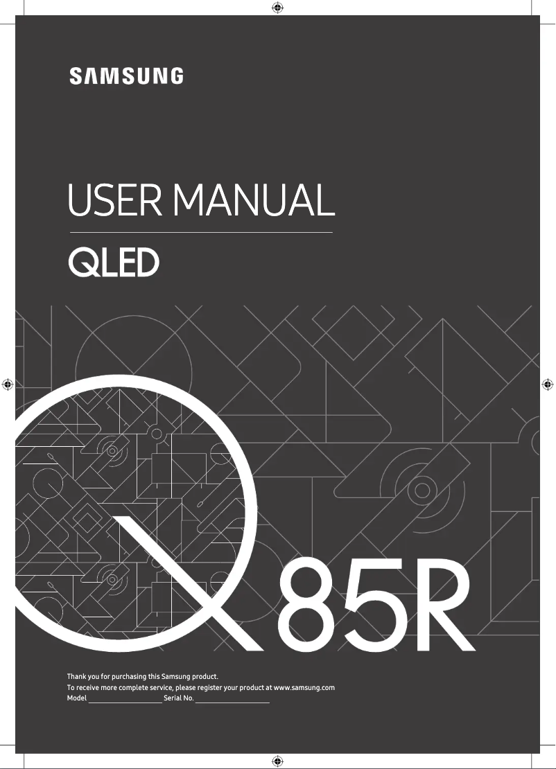 Image de la première page du manuel de l'appareil QE55Q85R