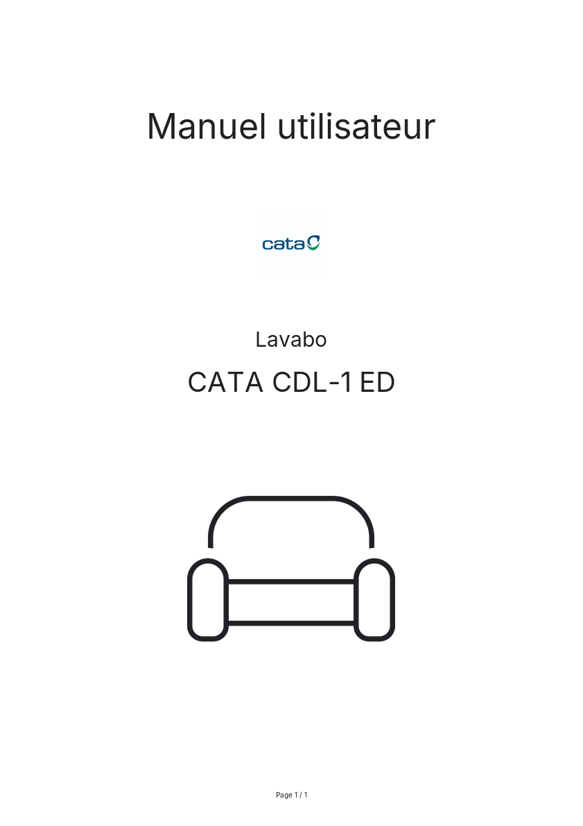 Image de la première page du manuel de l'appareil CDL-1 ED