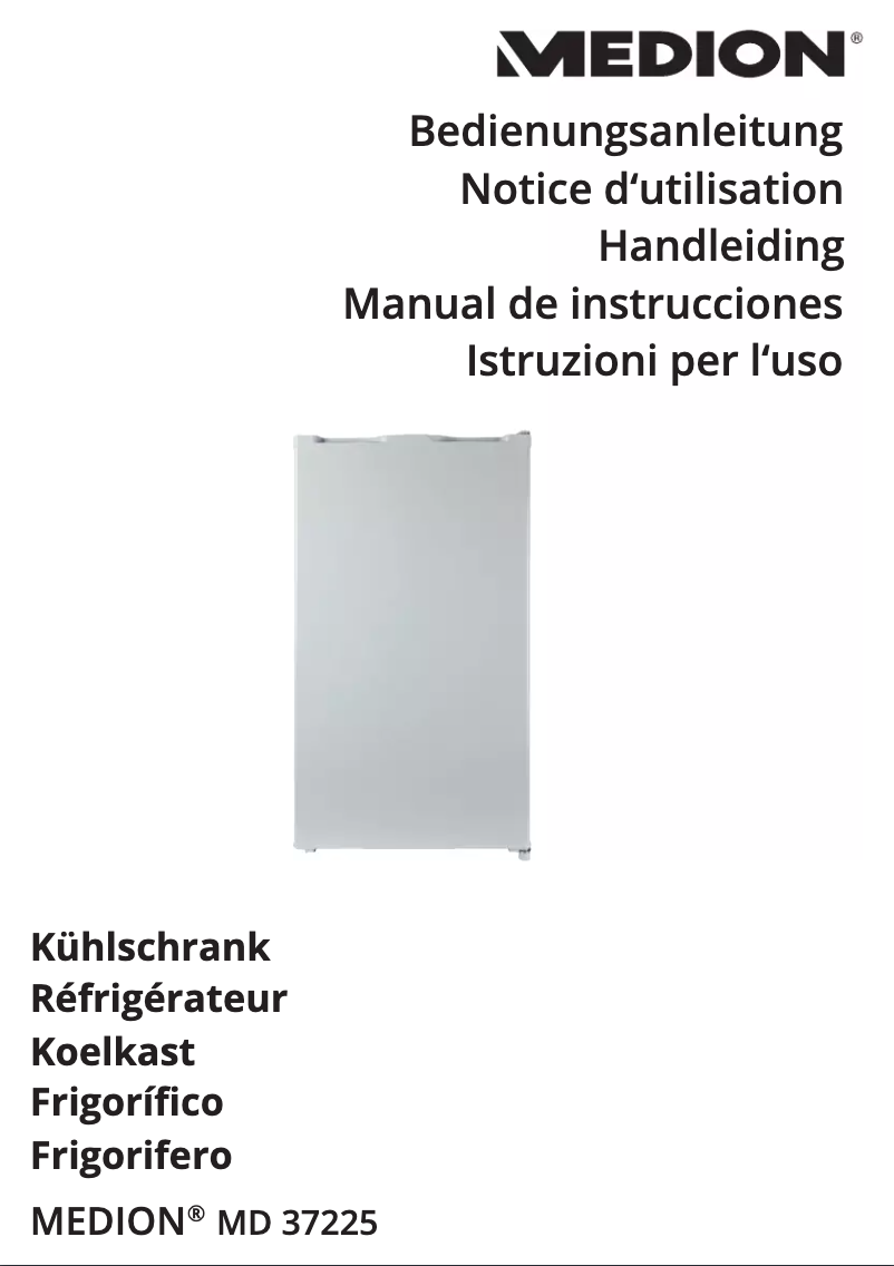 Image de la première page du manuel de l'appareil MD 37225
