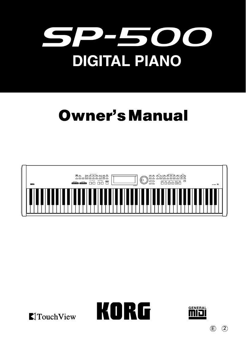 Page 1 of the manual User Manual Korg SP-500