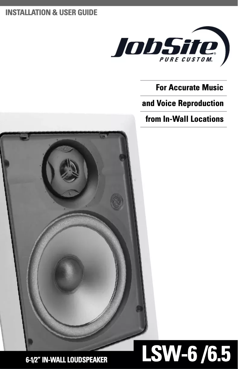 Image de la première page du manuel de l'appareil LSW-6.5