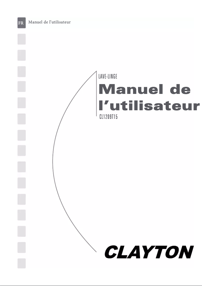 Page 1 de la notice Manuel utilisateur Clayton CL1209T15
