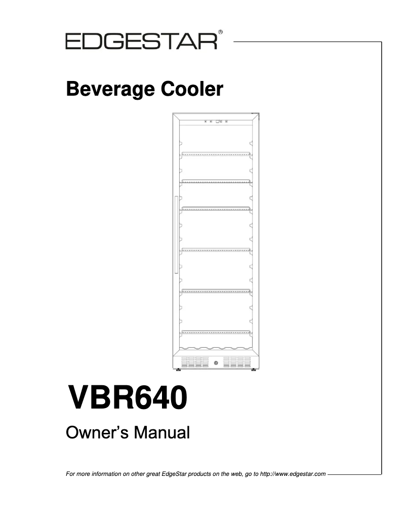 Image de la première page du manuel de l'appareil VBR640