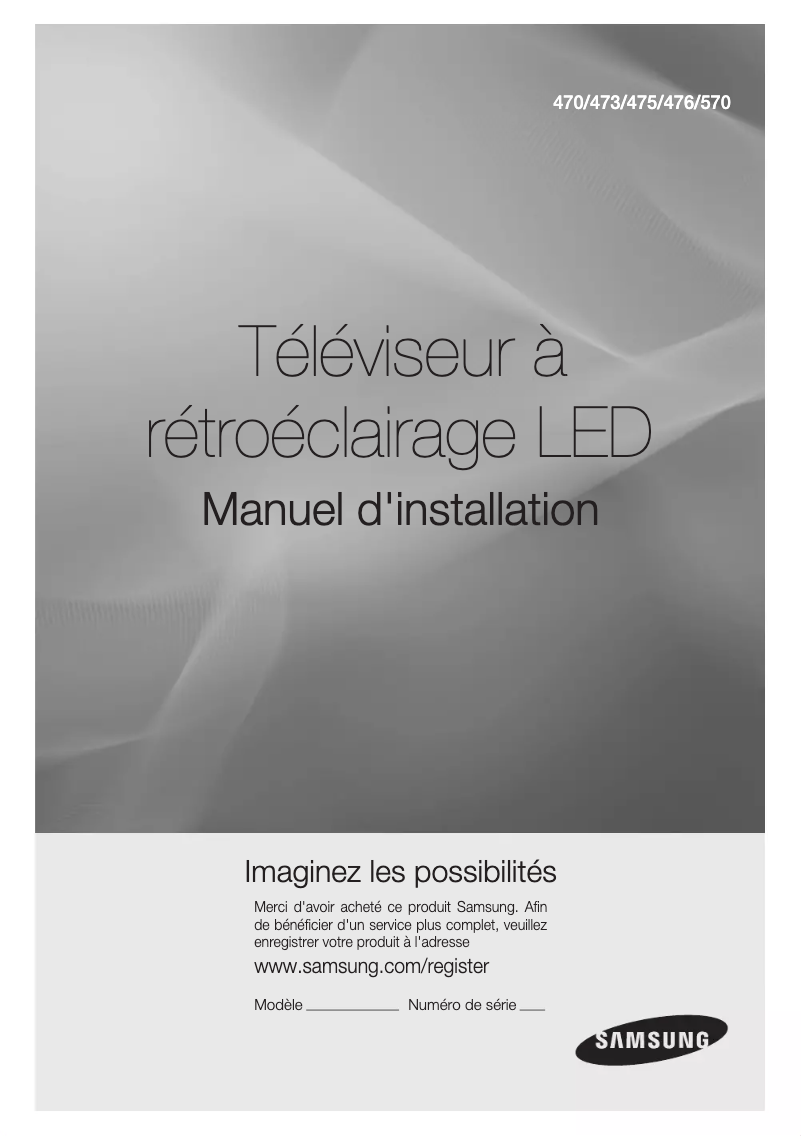 Image de la première page du manuel de l'appareil HG32EA470PW